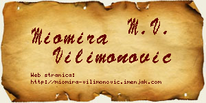 Miomira Vilimonović vizit kartica